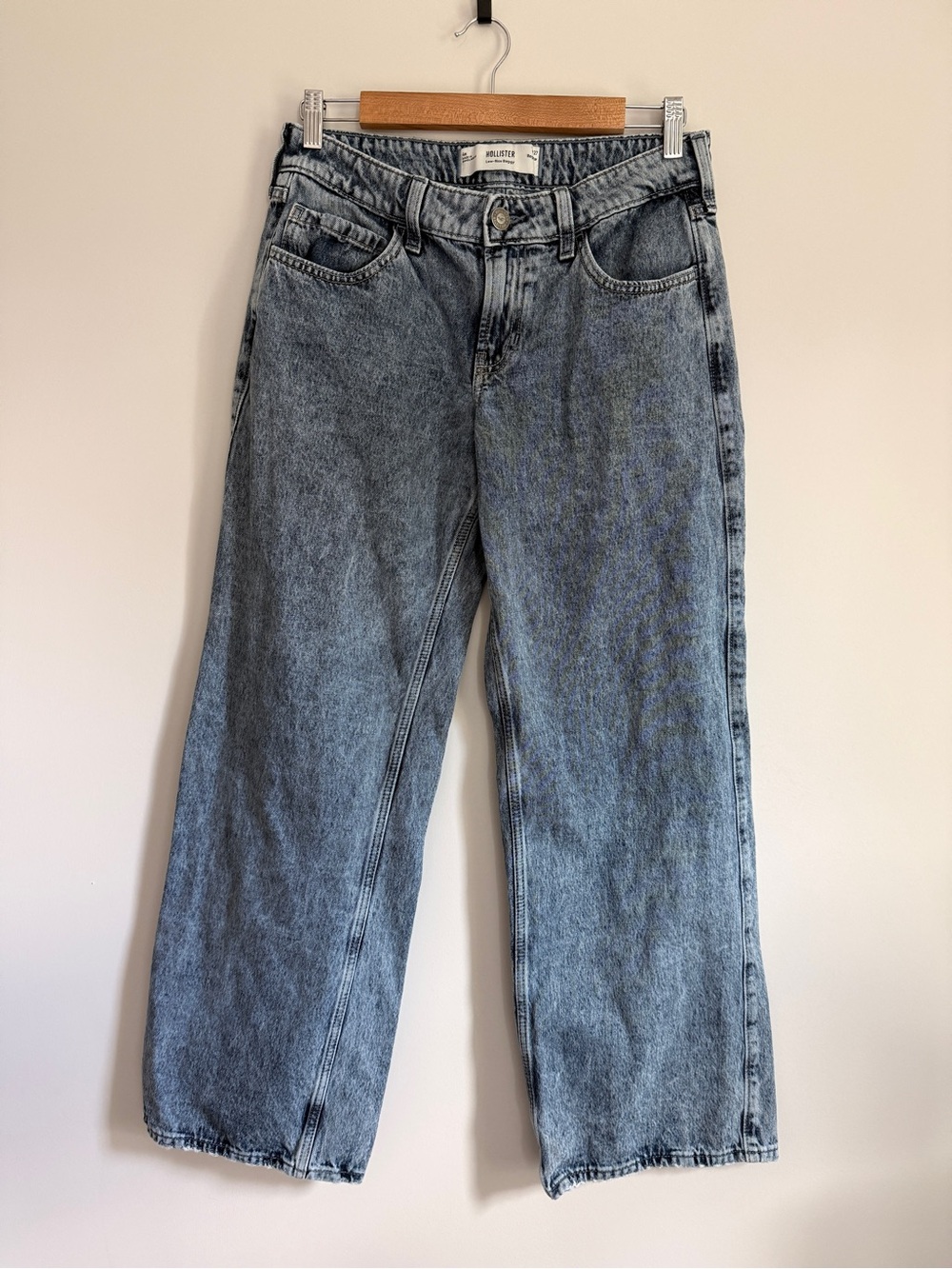 Hollister Light Wash Blue Wide Leg Jeans